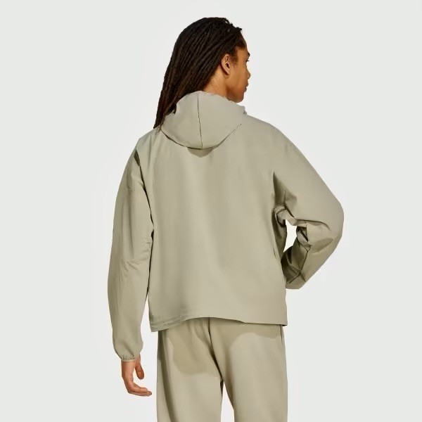NEW Mens $100 ADIDAS Full Zip MYSHELTER WND Windbreaker JW3631 Silver Pebble XL