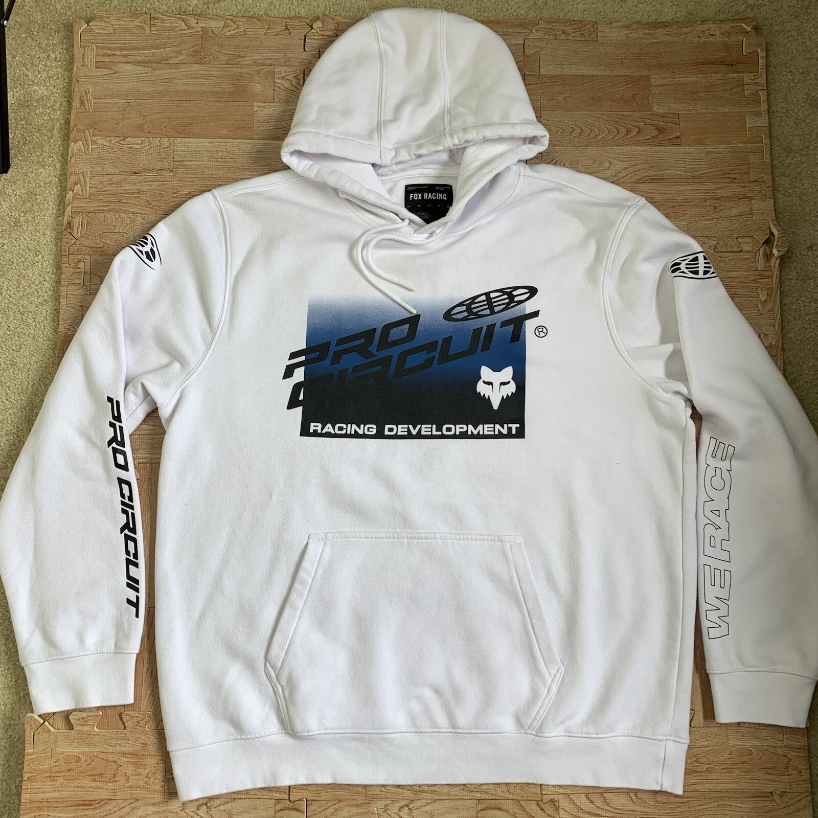 Fox Racing Development Foyl Pro Circuit Hoodie White XXL Sweatshirt Style 30572