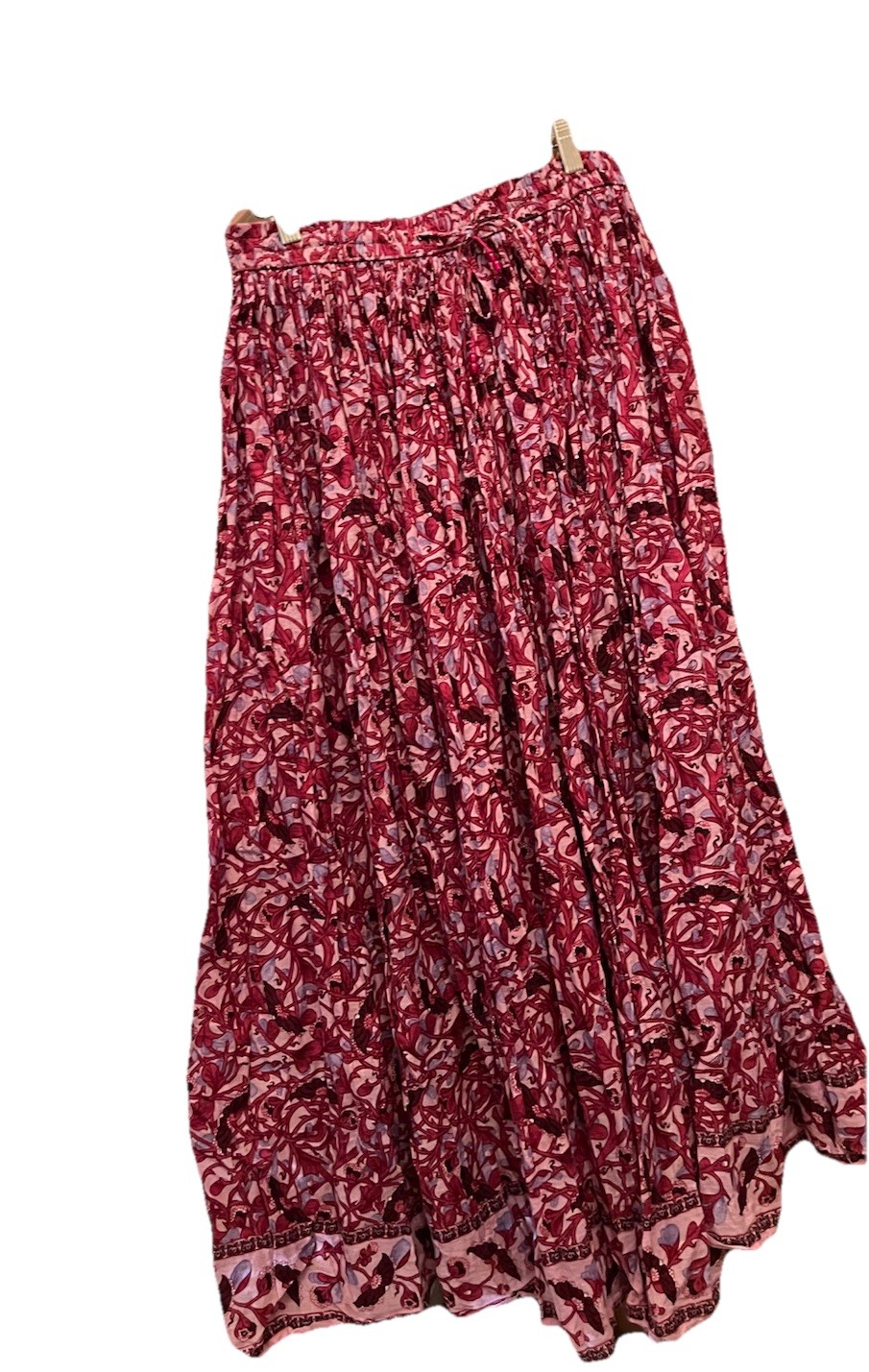 White Stag Mystic Mauve 100% Cotton Print Broom Skirt Boho Chic Size 12/14