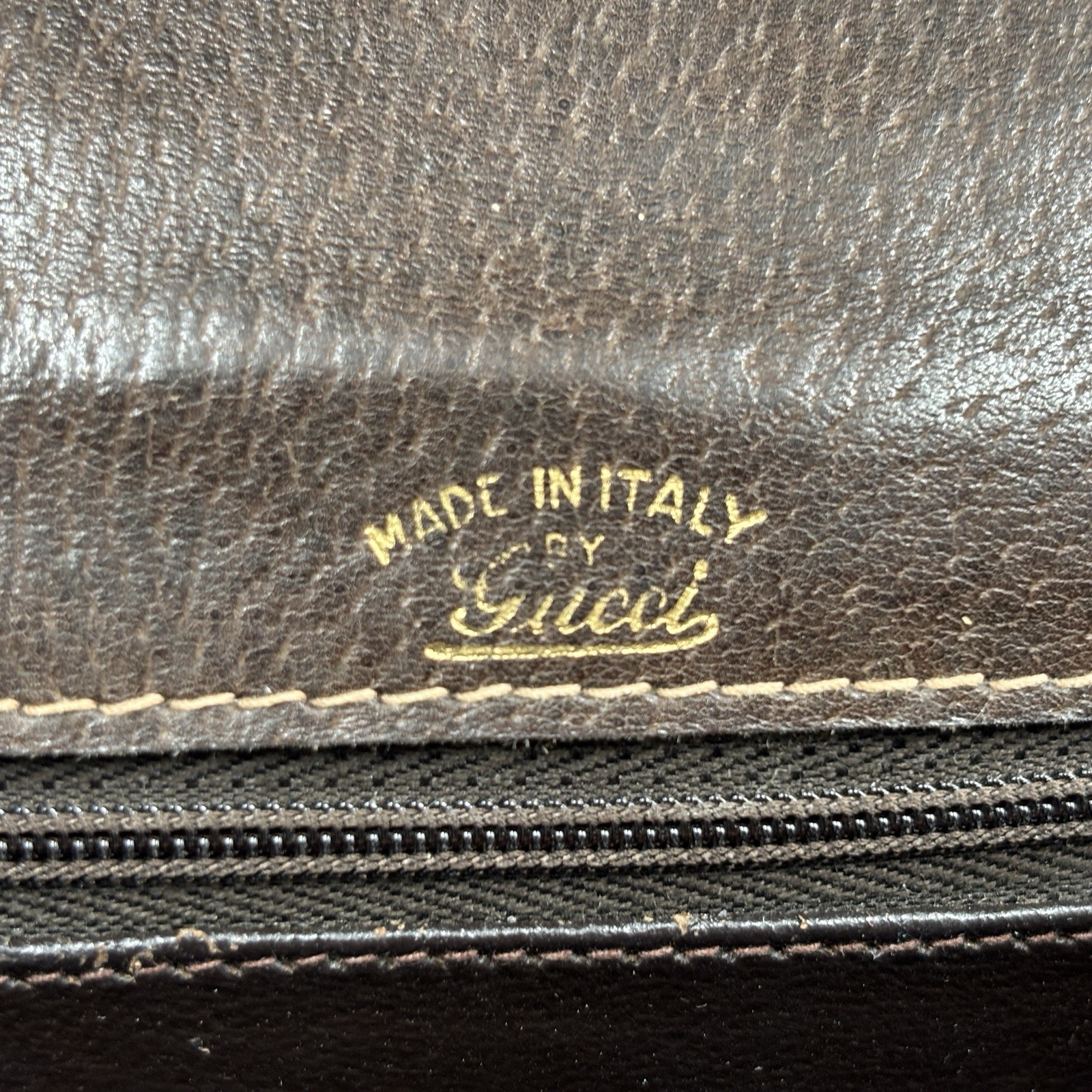 Vintage Gucci Shoulder Bag purse Sherry GG Supreme PVC Leather Brown Authentic