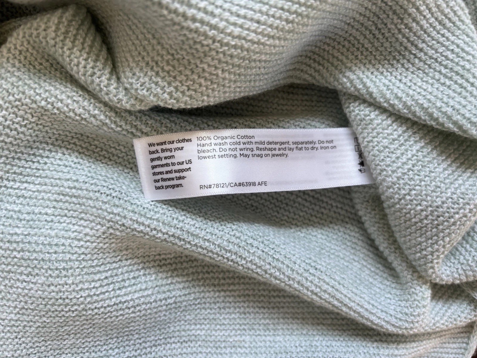 NWT Eileen Fisher Absinthe Light Green Peruvian Cotton Jewel Nk Tunic Sweater 2X