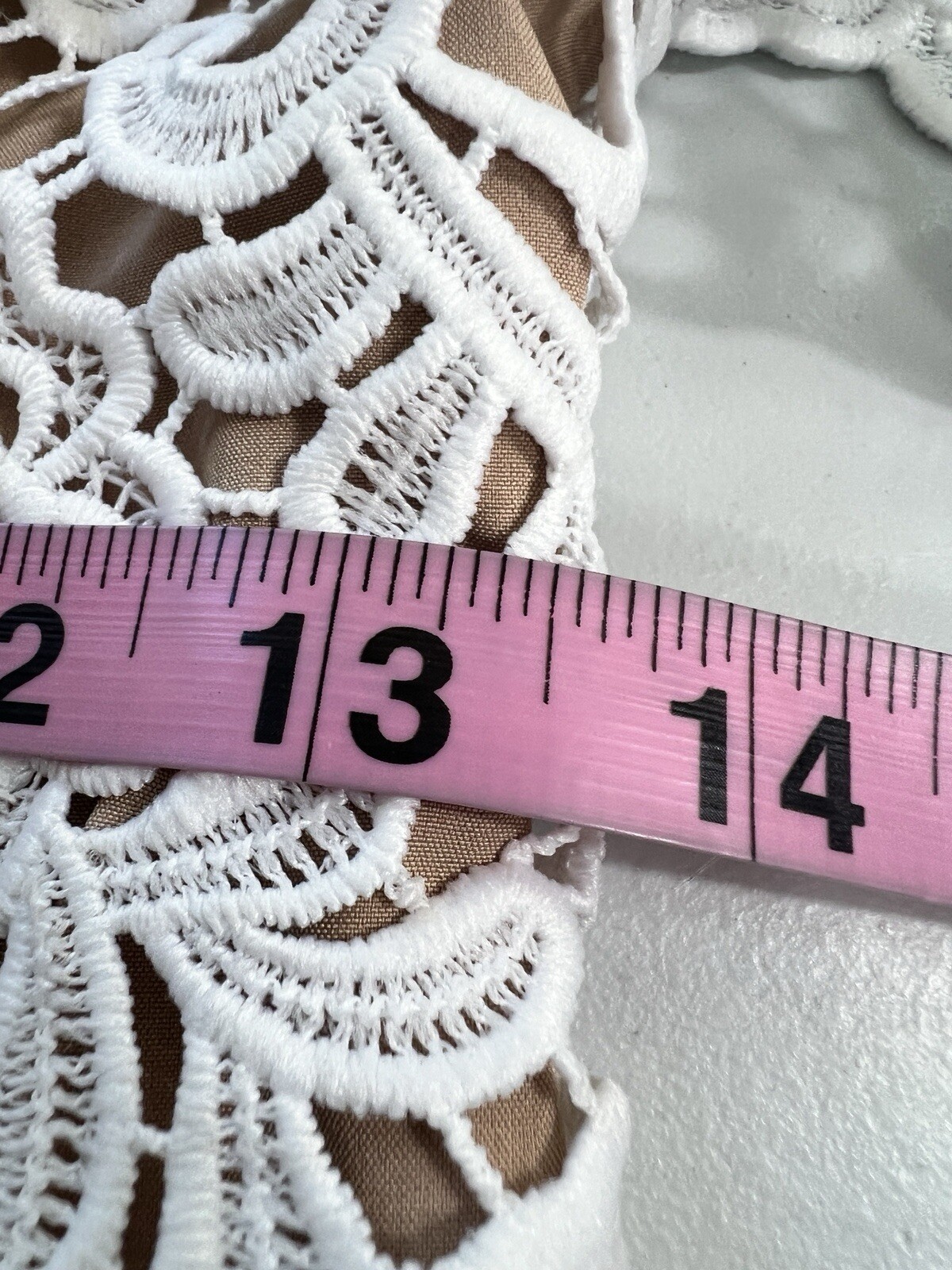 NWT GUESS Brilliant White Spaghetti Strap Nevaeh Popover Lace Dress Size S Small