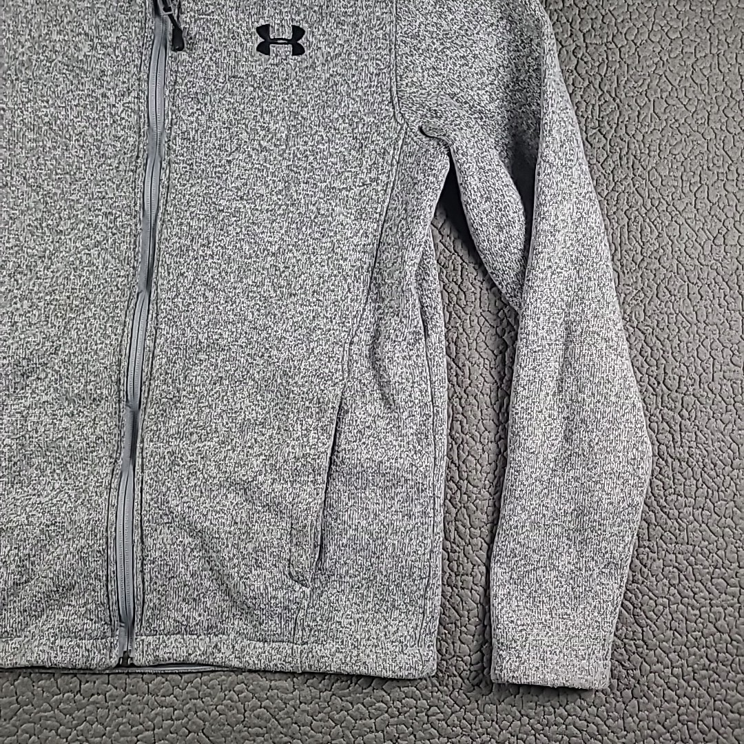Under Armour Sweatshirt M3ens S Gray Full Zip Jacket Semi-Fitted All Season