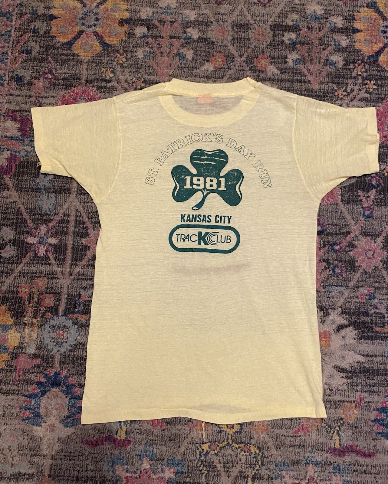 Vintage 80s (Miller) Lite A Fine Pilsner St Paddys Run T Shirt Single Stitch L