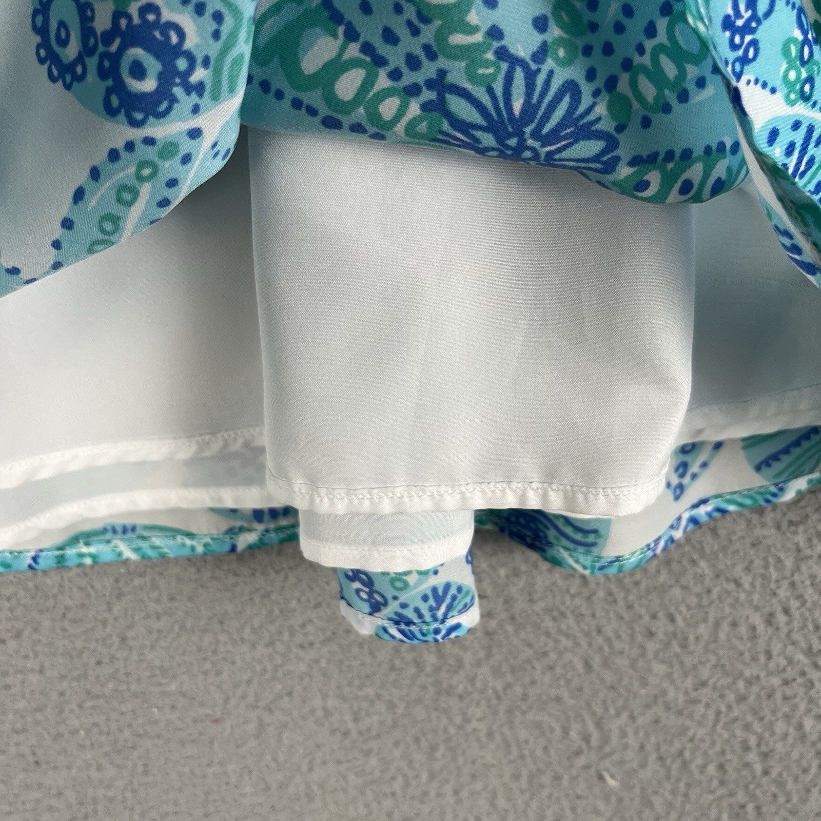 Lilly Pulitzer Halter Top Juniors XL Blue Green Starfish Sand Dollar Braided