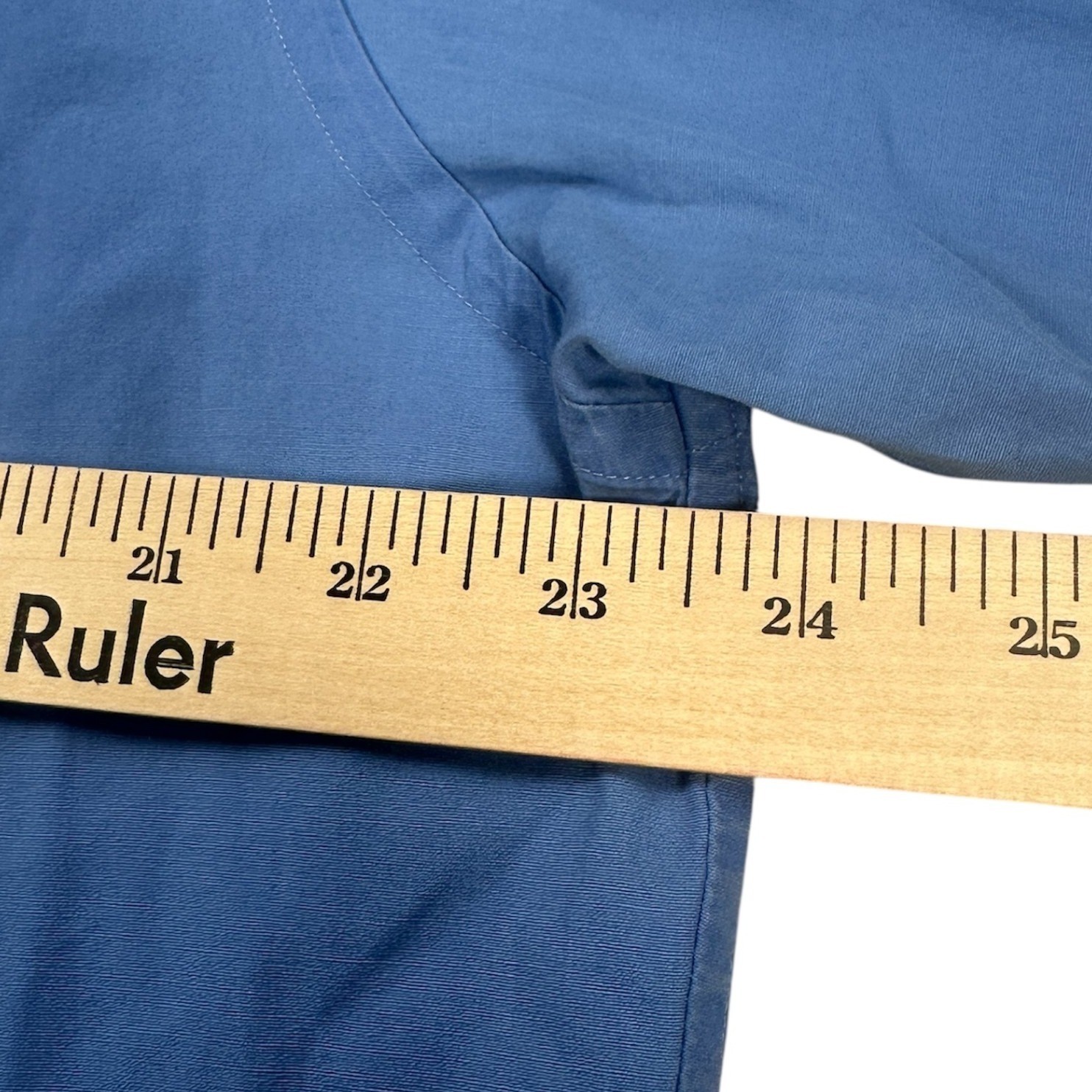 Lauren Button Down Dress Shirt Crest Logo Long Sleeve Blue Menswear Size 16