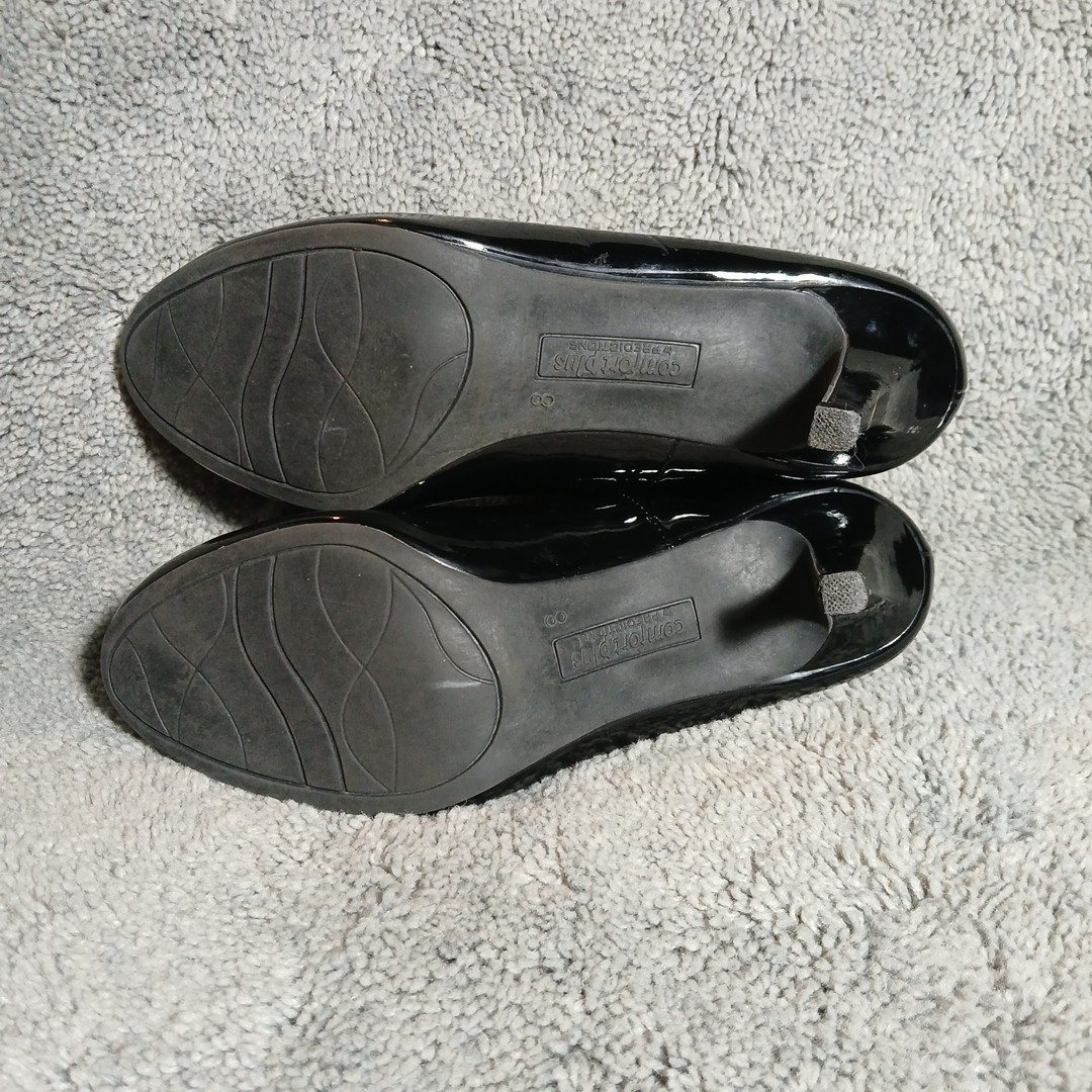 Black Patent Leather High Heels Size 8 Comfort Plus By Predictions