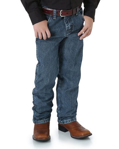 Boy’s Wrangler® Cowboy Cut® Regular/Slim Fit Subtle Worn Jean (1-7) 13MWJSW