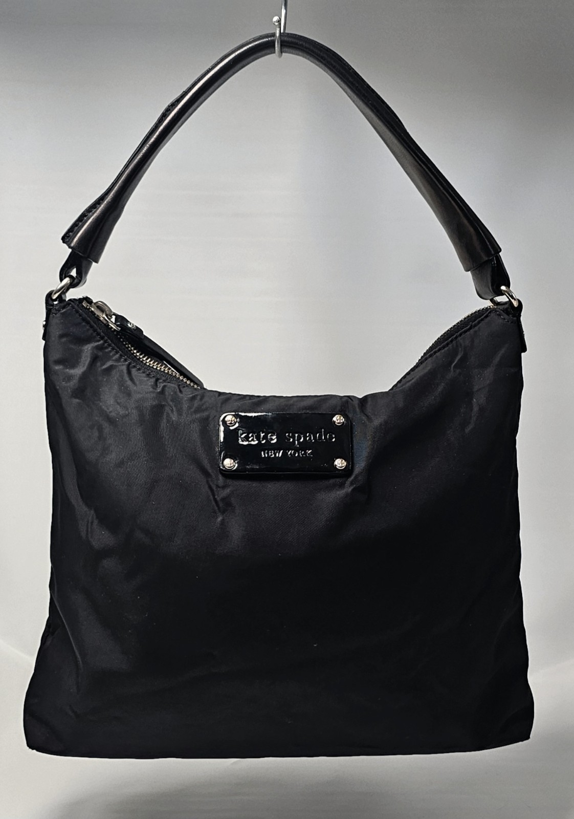 Kate Spade New York Nylon Serena Clinton Street Medium Black Shoulder Bag Leathe