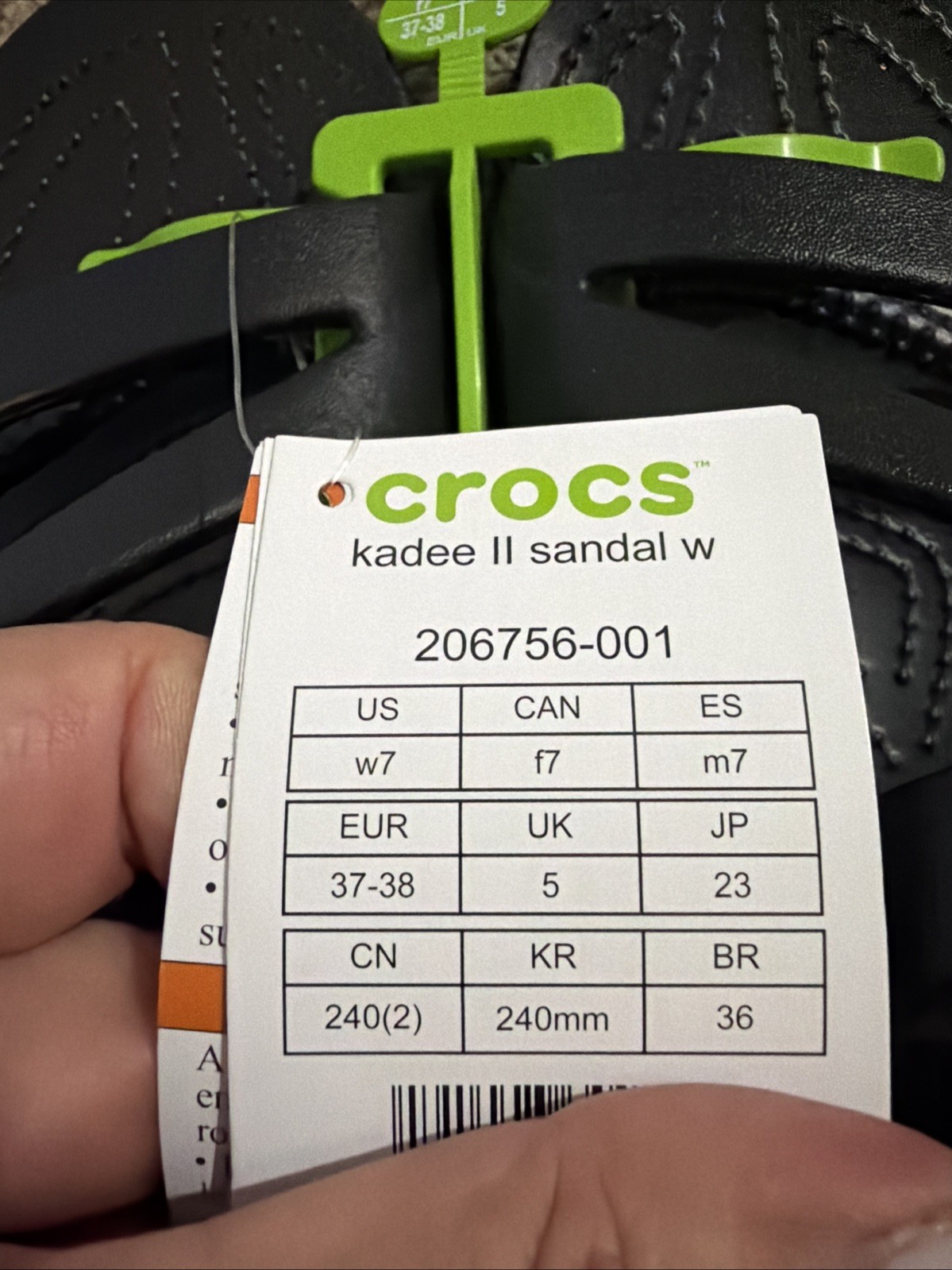 Crocs Kadee II Black Sandals. Sz 7. NWT!!
