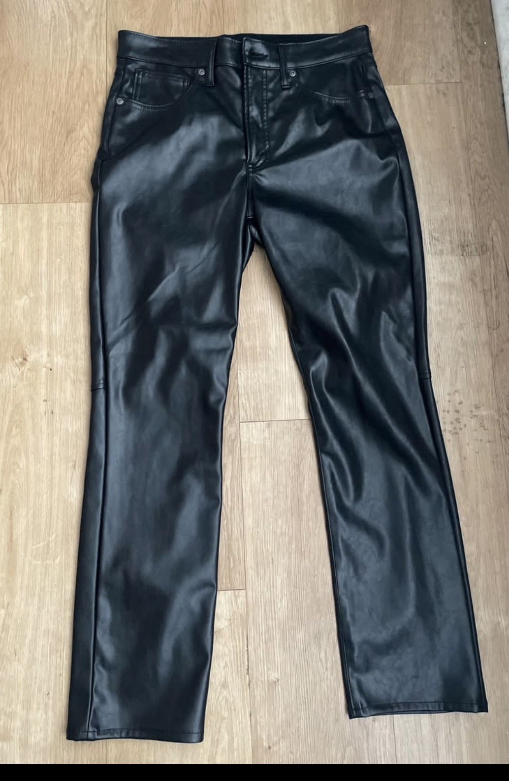 GAP Women’s Black Solid Pants Slim Fit High Rise Regular Size 28