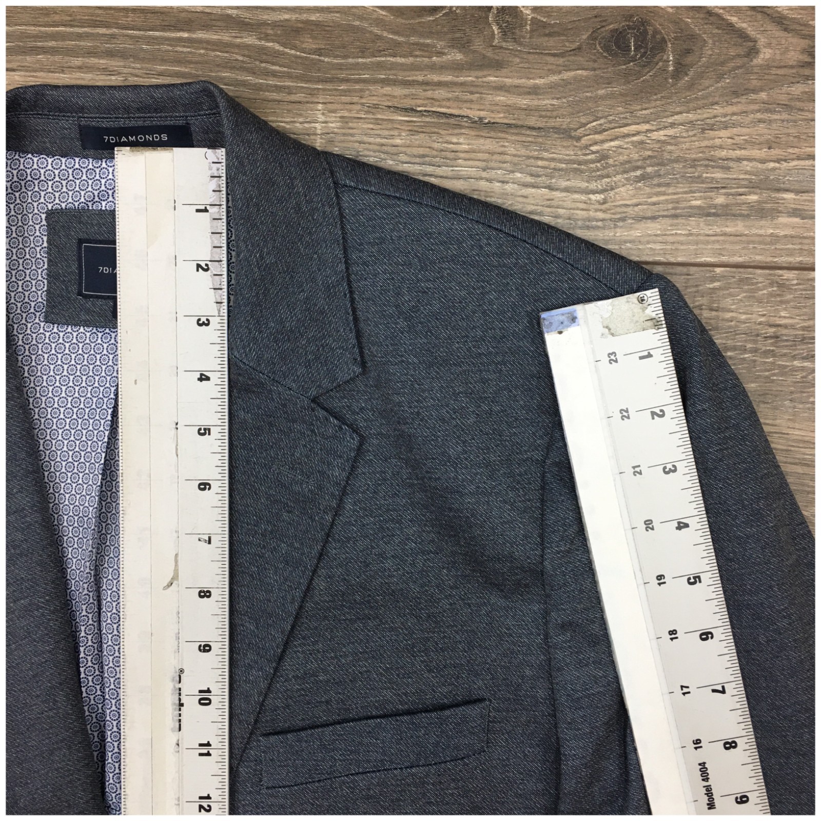 7 DIAMONDS Mens Modern Blazer Sport Coat Casual Jacket Size XL 44R Classic Suit