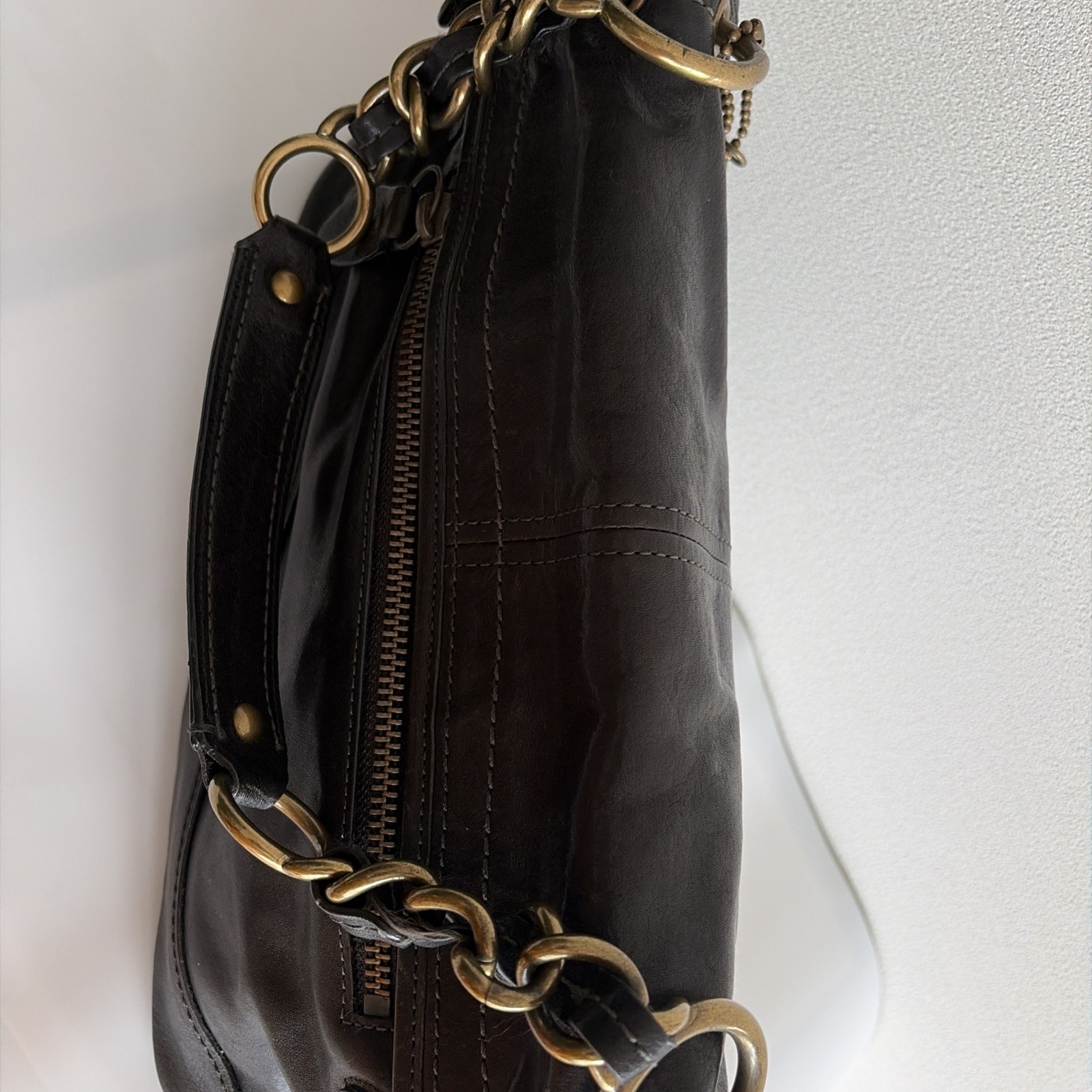 VTG Coach 11128 65th Anniversary Legacy Leigh Black Leather Satchel