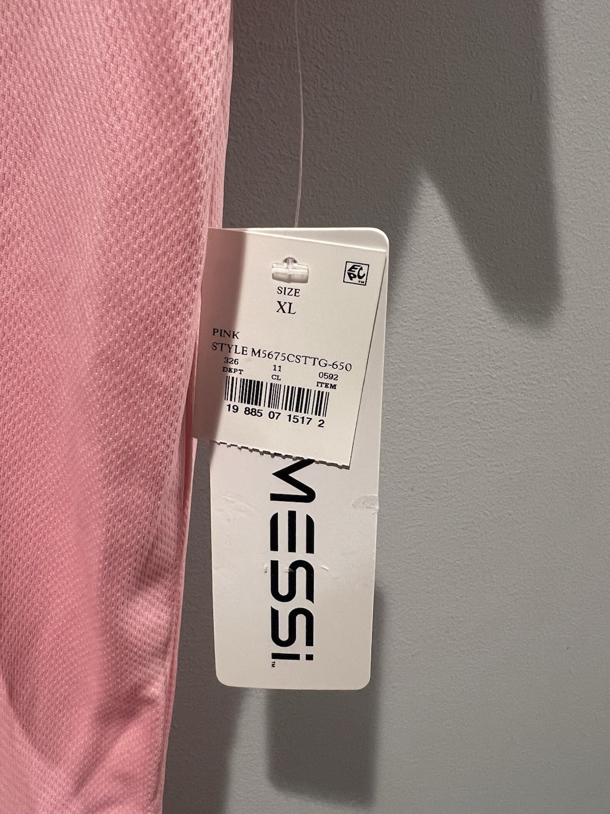 Messi Performance Pink Shirt Pink Youth XL New With Tags