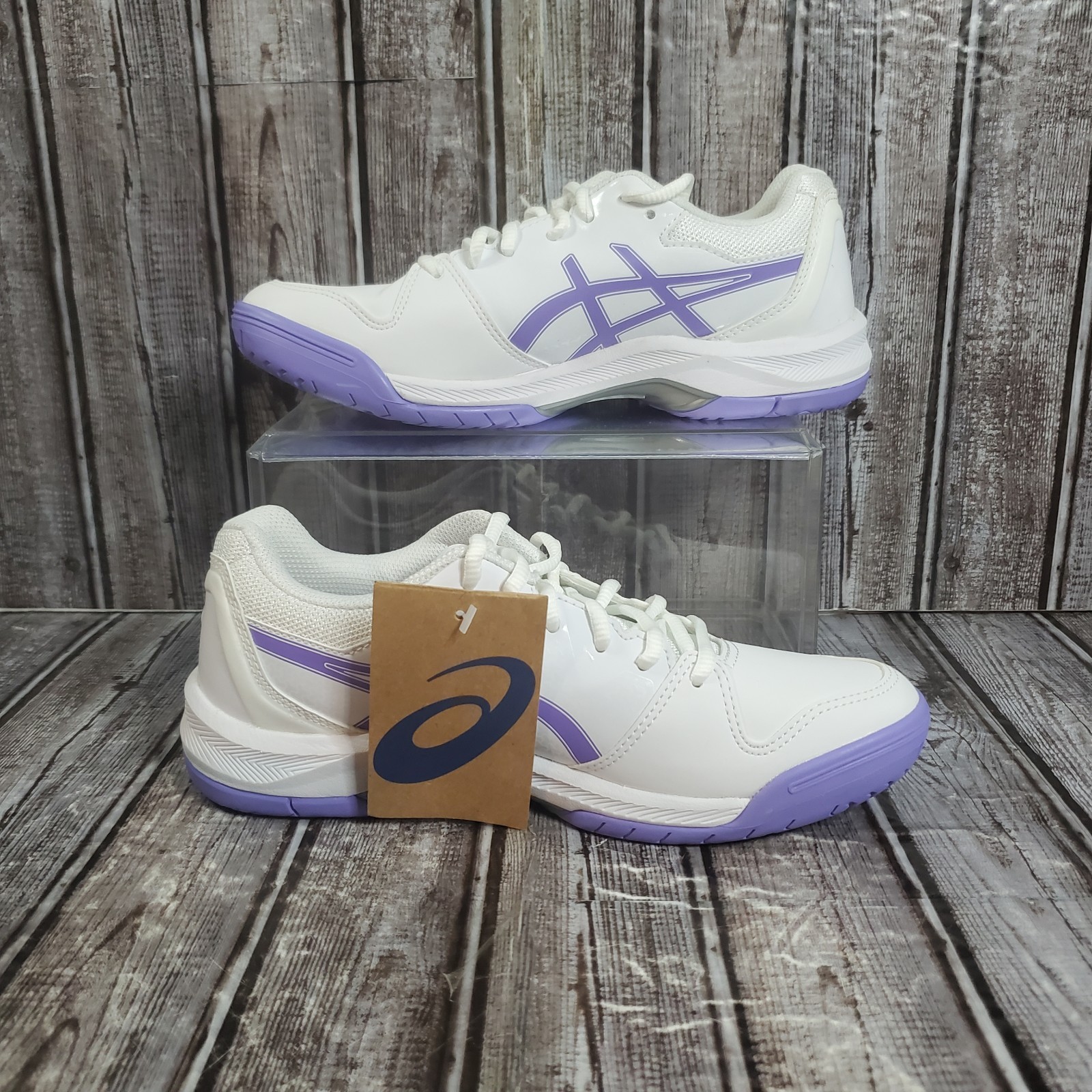 Asics Women’s Gel Dedicate 7 Tennis Pickleball Sneakers White Amethyst Size 7