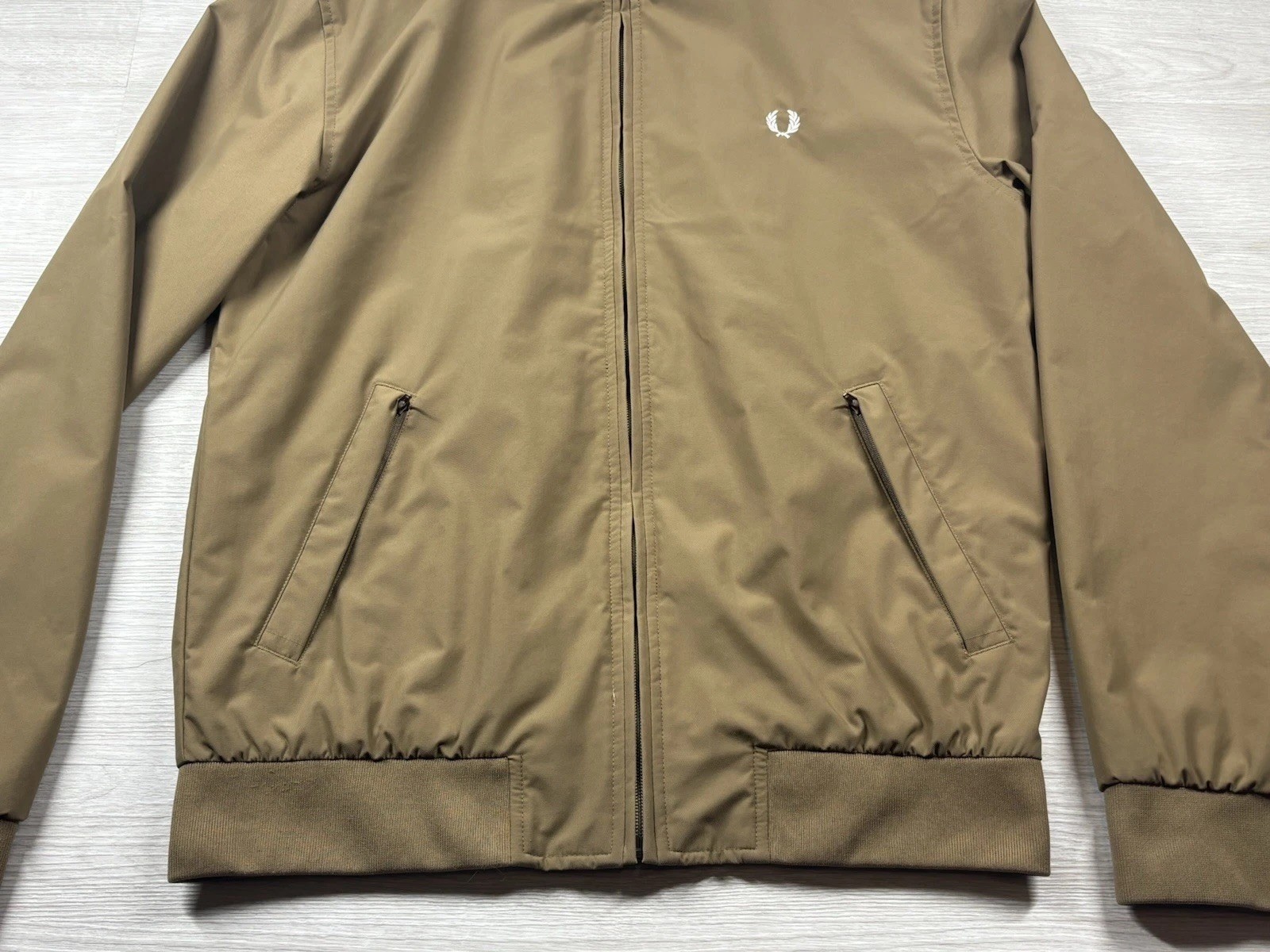 Fred Perry Brentham Jacket Medium Brown Pre Owned Excellent Condition
