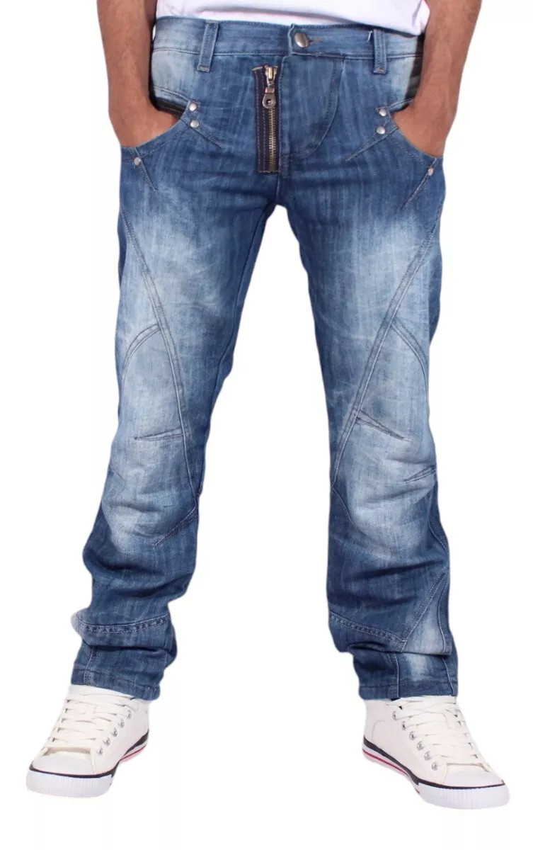 G72 Mens Straight Fit Denim Jeans | Multi Pocket Urban Casual Jeans W30-W42