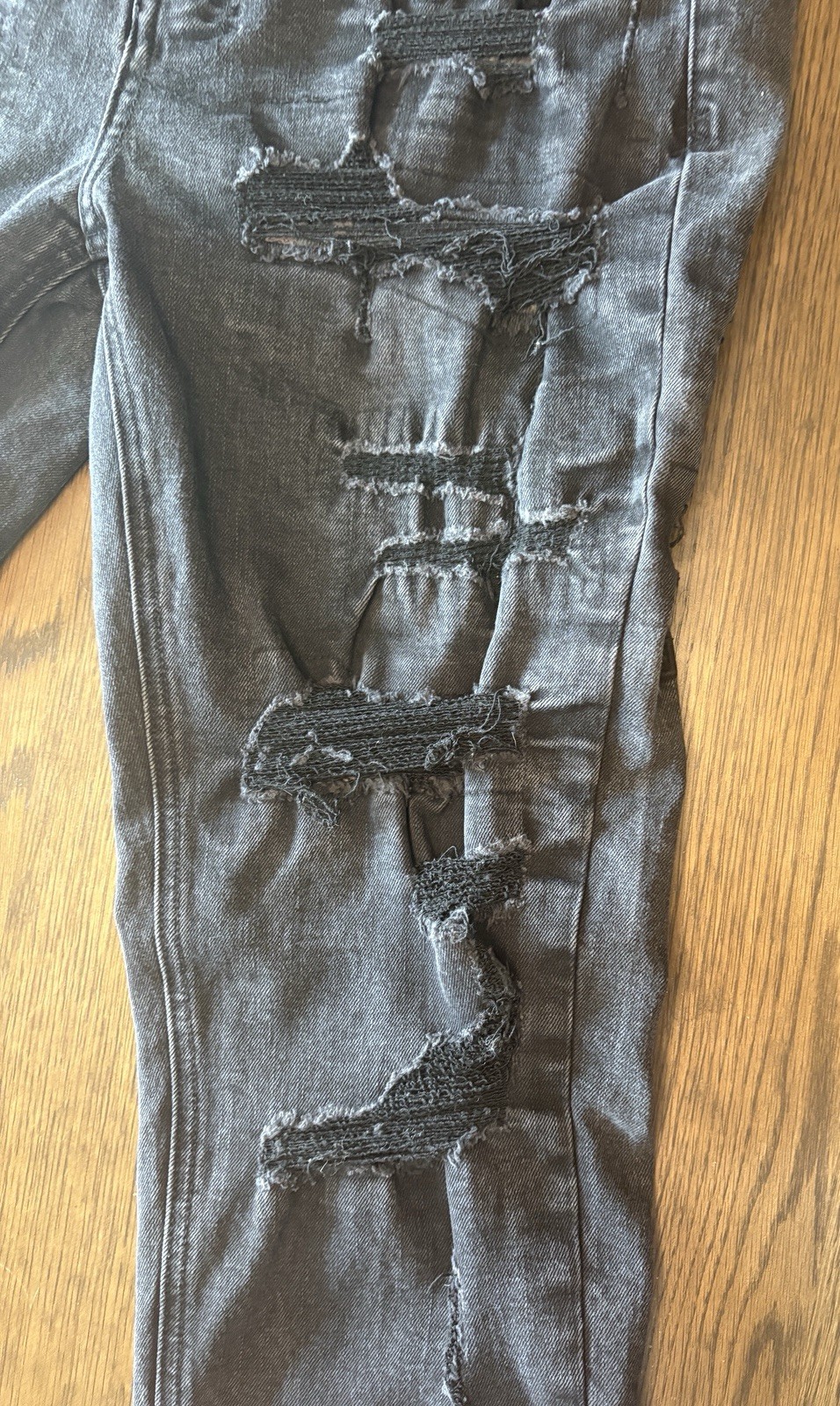 Ksubi Van Winkle Hunter Skinny Jeans black washed/distressed finish 36W X 30L