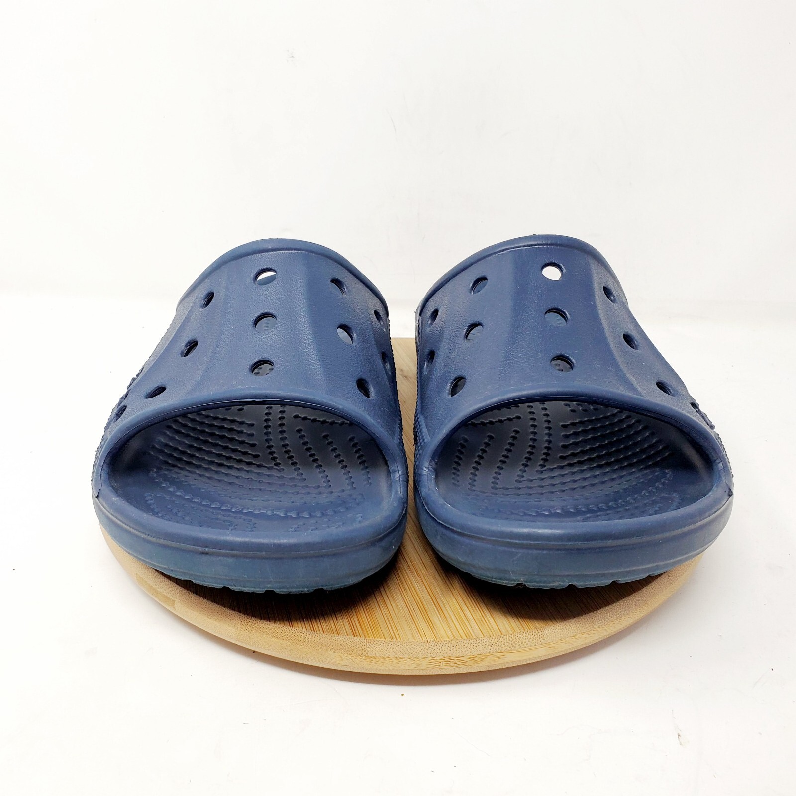 Crocs Baya Slide Sandals Womens 9 Blue Slip On Shoes Pool Beach