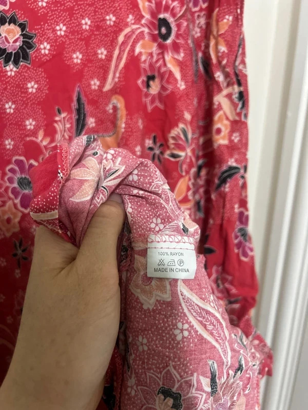 Jaase Red Bandana 100% rylon maxi sleeveless summer dress print size 6 8 10
