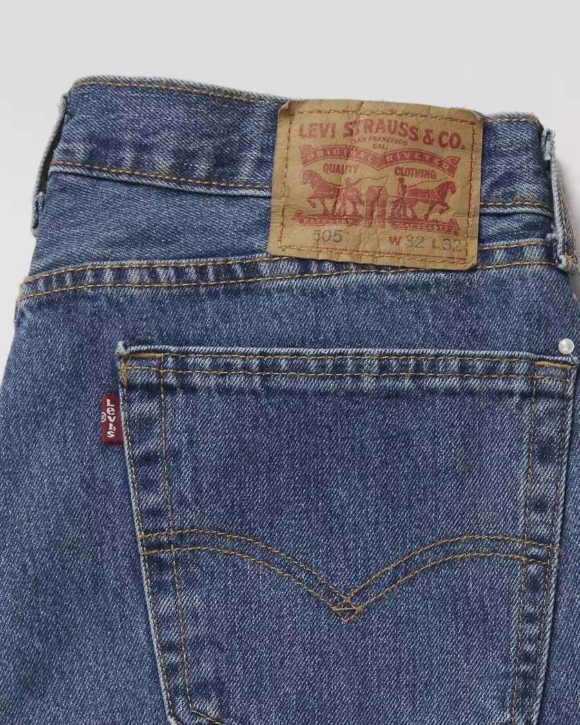 Levi’s 505 Regular Fit Jeans Men’s 30×30 Light Wash Blue Eco Ease NWT 005054891