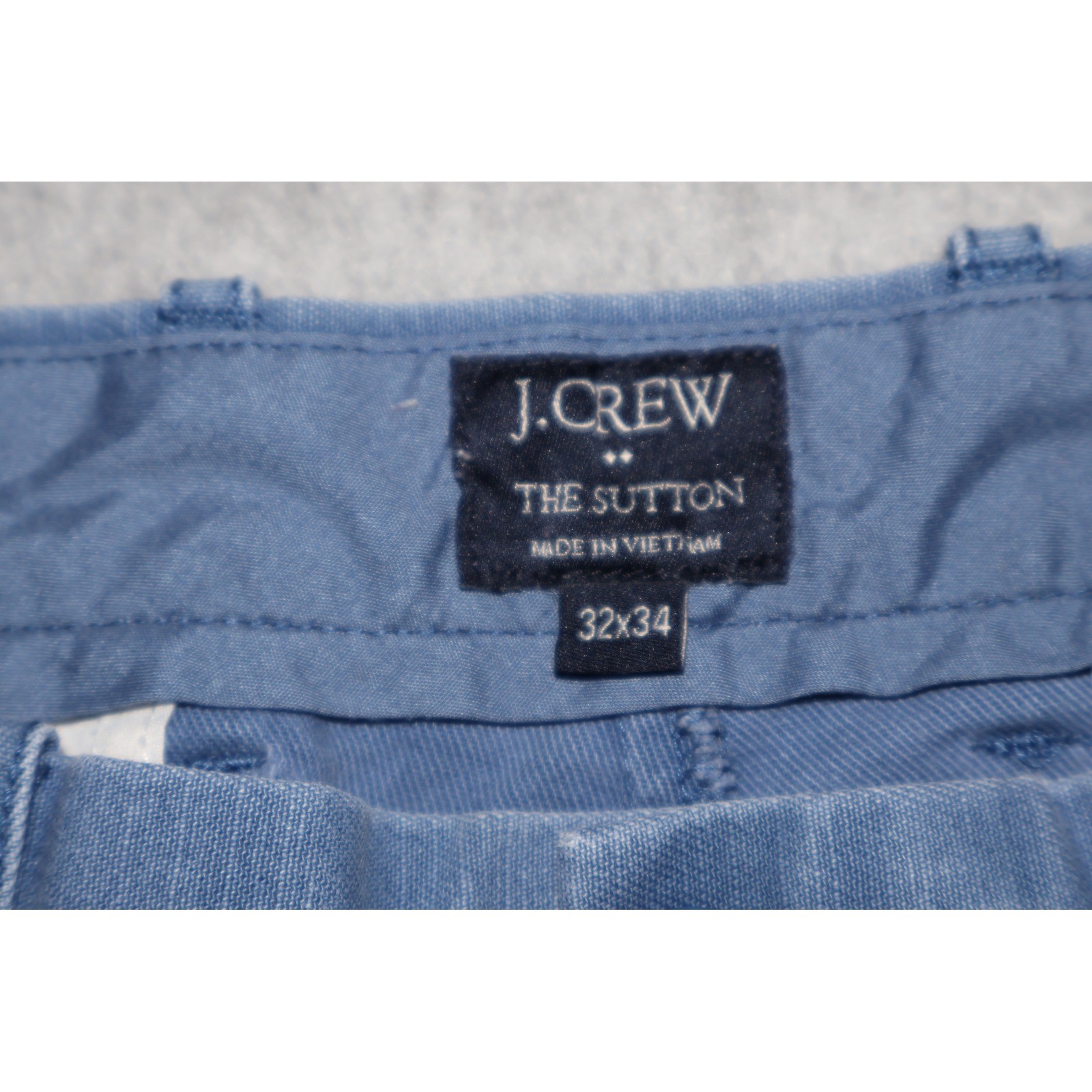J.Crew The Sutton Pants Mens 32×33 Blue Chino Straight Leg Cotton E7445