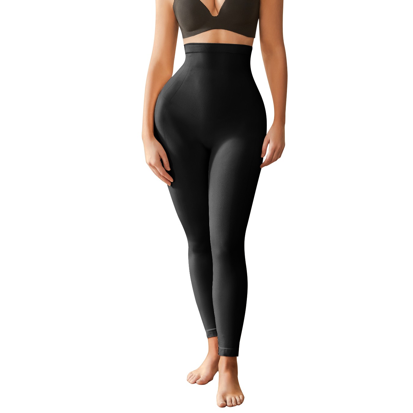 Slimming Anti Cellulite Compression Leggings Leg Shaper High Waist Black Pants