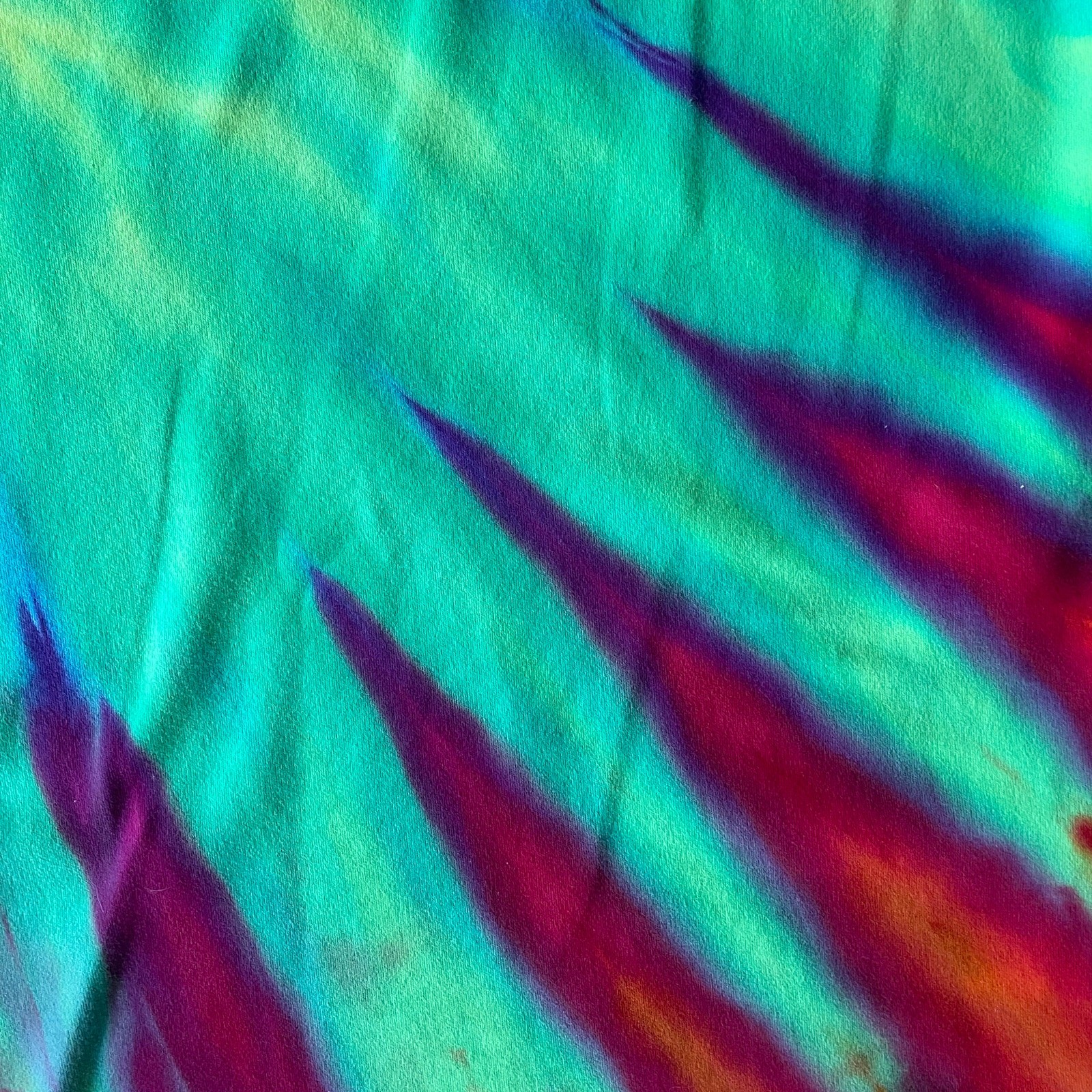 Ice Dyed Long-sleeve Dress – Tie Dye Hippie Boho Drippy Rainbow (Women’s Medium)
