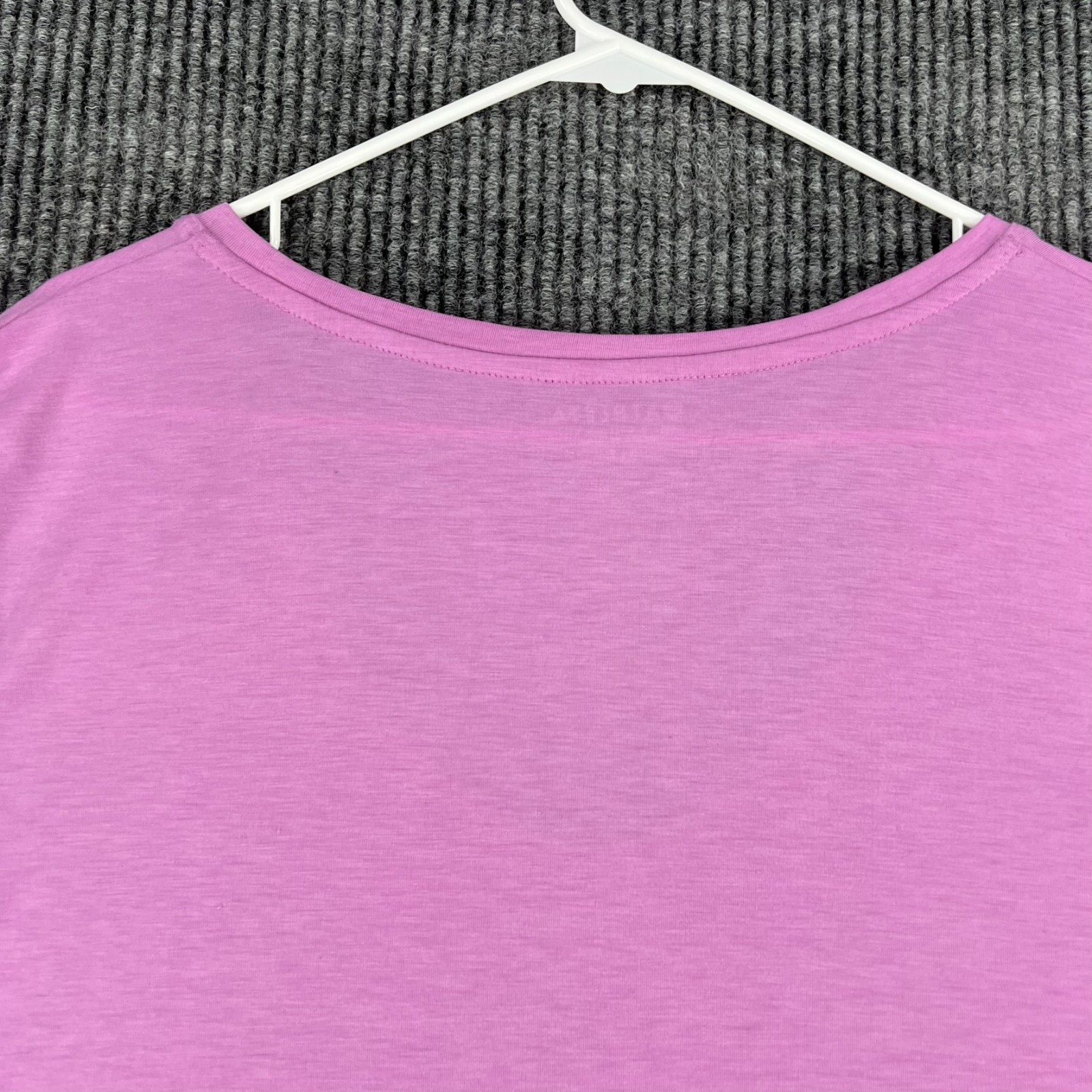 Athleta Shirt Womens XLT Extra Large Tall Purple Short Sleeve Solid Scoop Neck