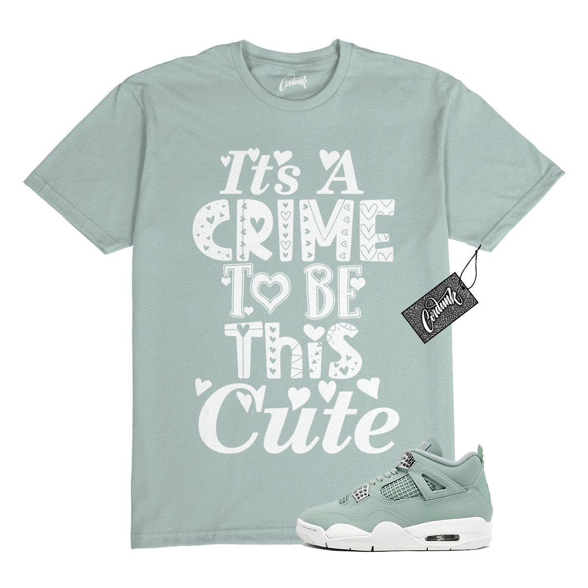 4 Seafoam Green White Sail T Shirt Match CC1