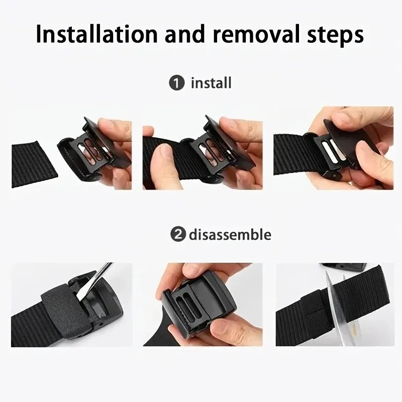 Canvas Nylon Tactical Belt Non-metallic Anti Allergy Ideal For Outdoor Training