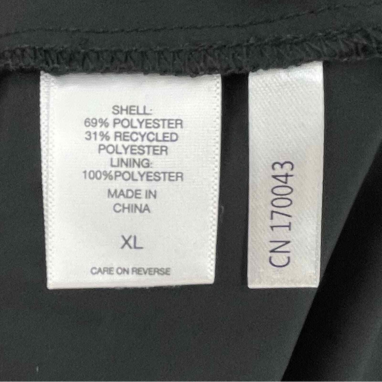 NWT Happy X Nature XL Tiered Swiss Dot Dress Black Long Sleeves