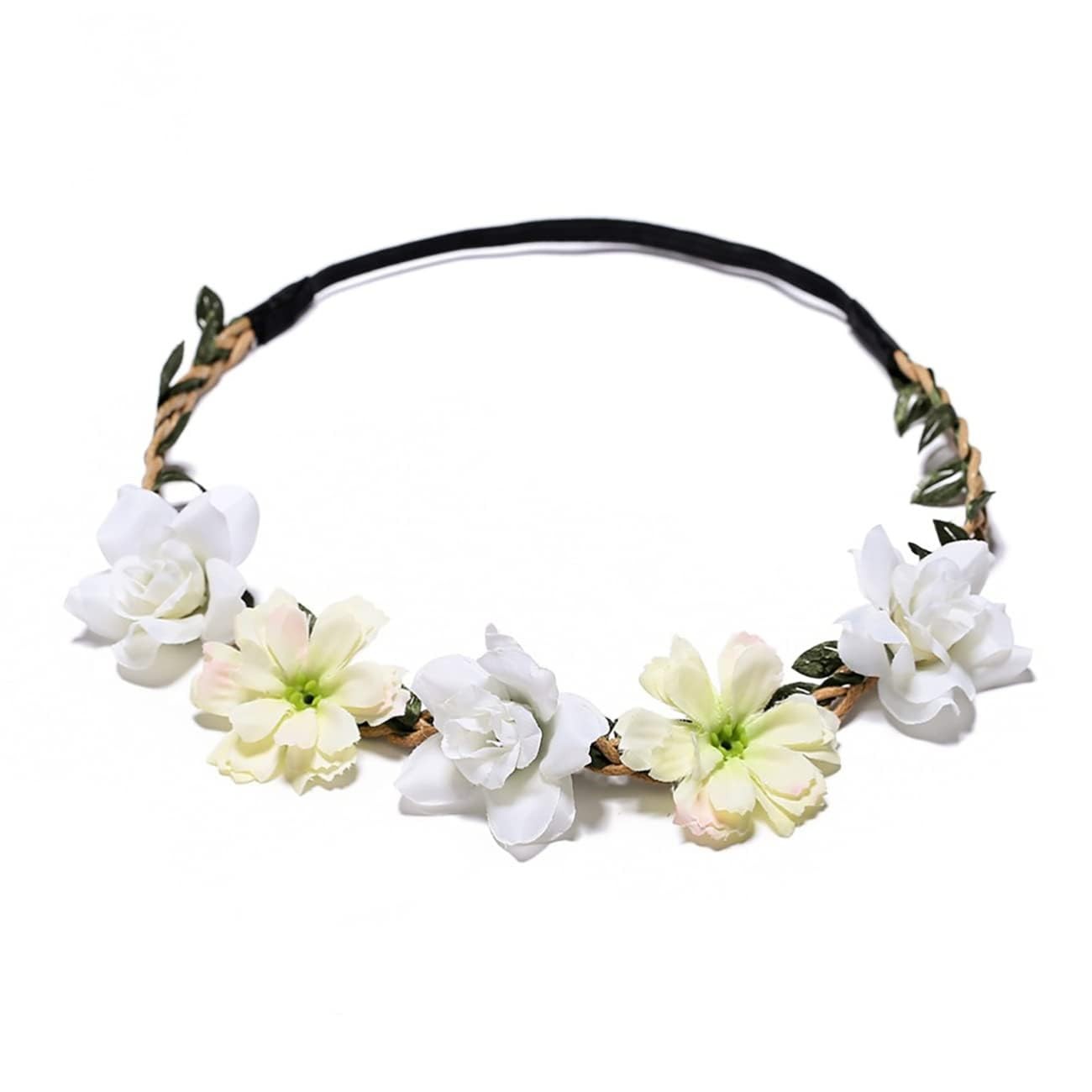 Women Headpieces Collection Accessories – 6 PCS Boho Hair Wreaths, Flower Crowns