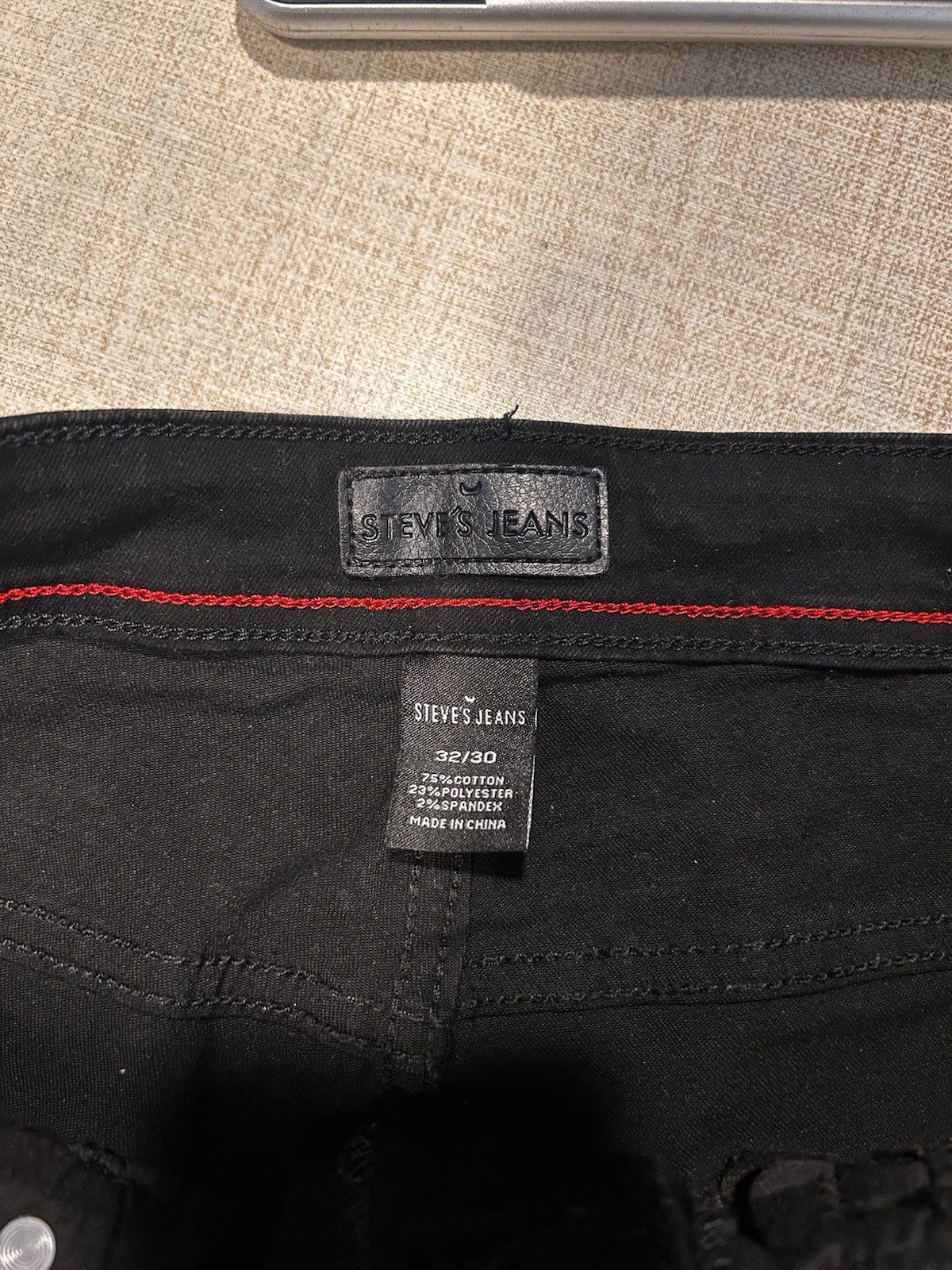 Steve’s Jeans Men’s Black Skinny Fit Denim Pants 32×30 Used Pre-owned