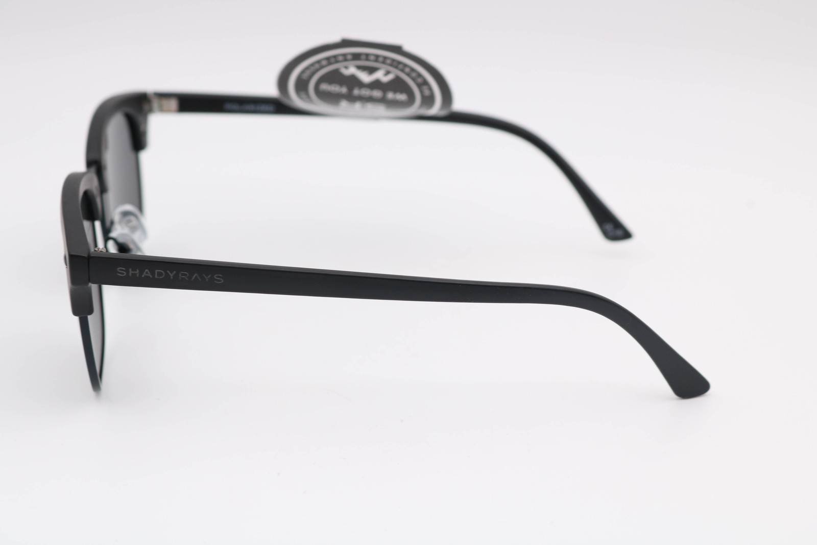 Shady Rays Oakmont Stealth Black/Black Round Scratches On Len Cl-36 Polarized Su