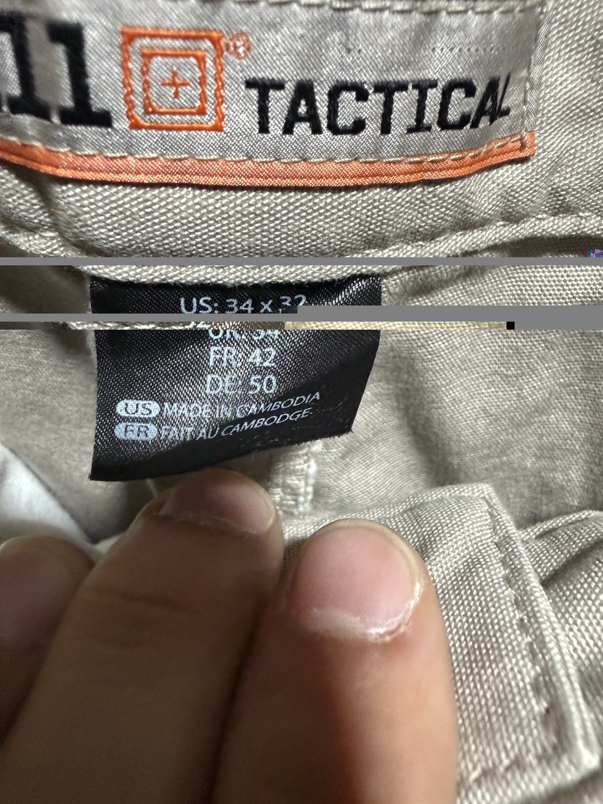 5.11 Tactical Cargo Pants Khaki 34×32 Ripstop Utility Work Hiking EUC