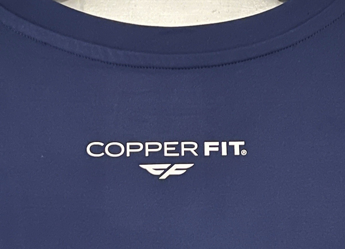 Copper Fit Size Medium Chosen Navy Blue Activewear T-Shirt