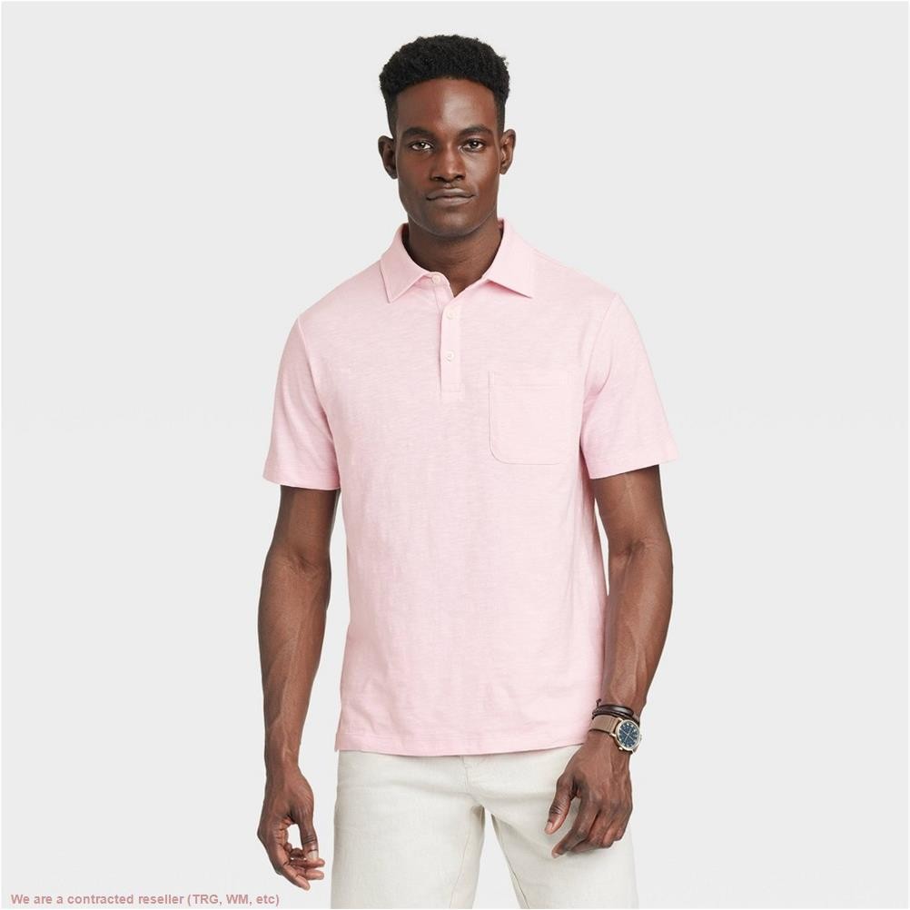Men’s Slub Jersey Polo Shirt – Goodfellow & Co Pink L *SEE DEAL!!!*
