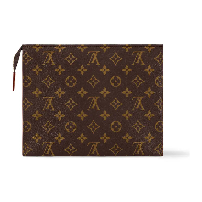 LOUIS VUITTON Monogram Coated Canvas Storage Bag Unisex Couple’s 9.8×2.1×7.8 in