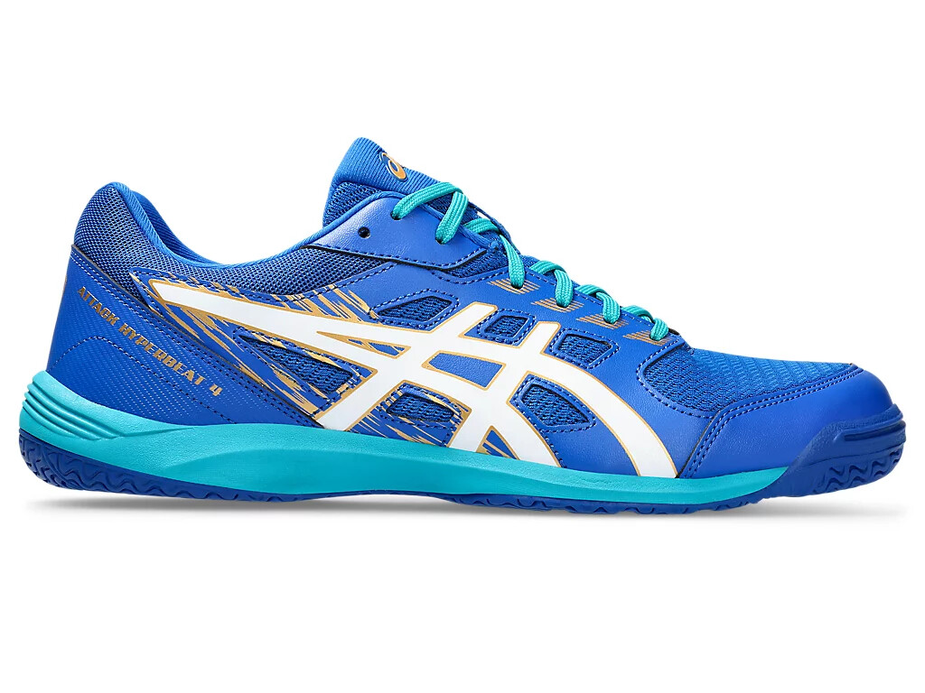 Asics Table Tennis Shoes ATTACK HYPERBEAT 4 Tuna Blue/White 1073A056 401 UNISEX