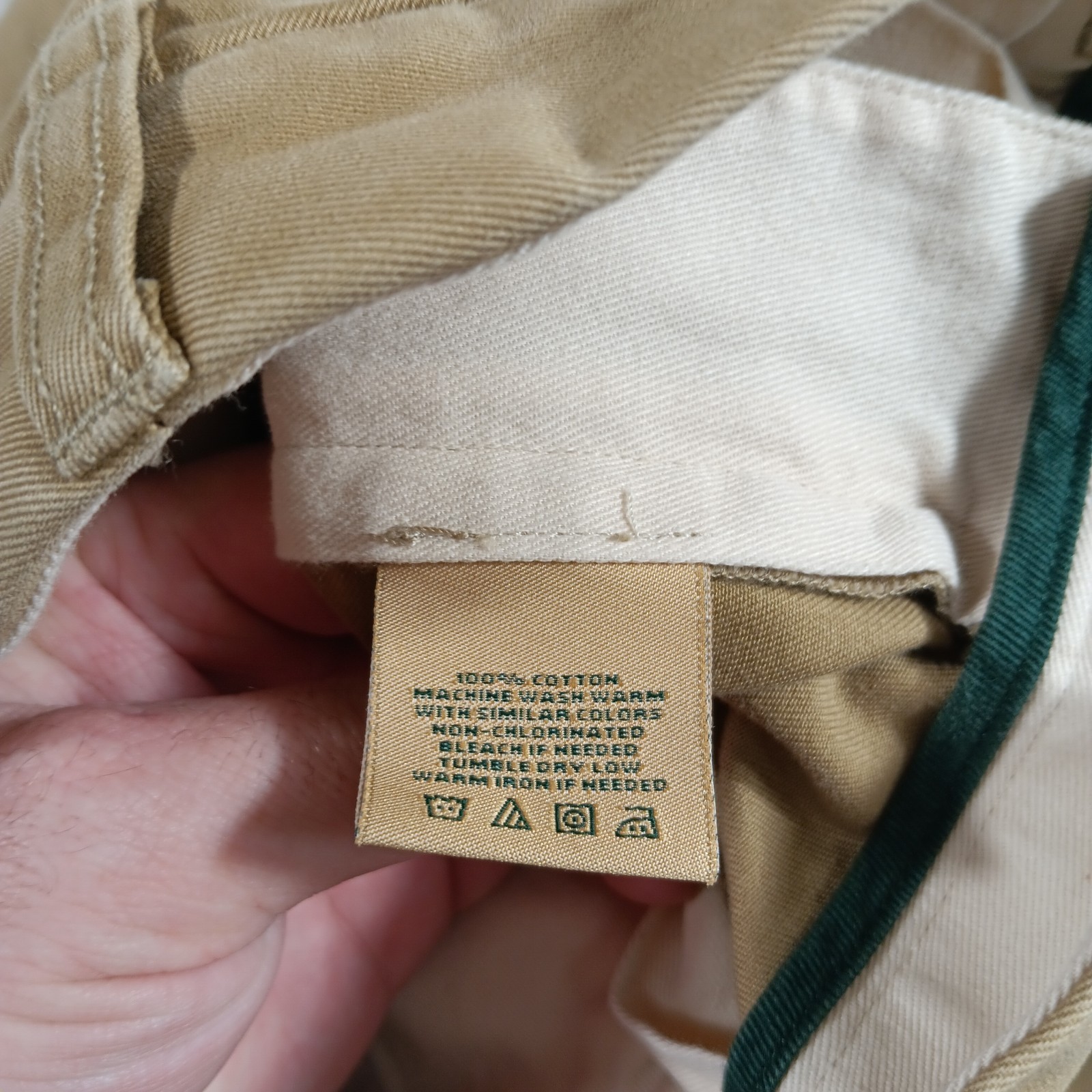 CC Filson Pants Mens 32 Tan British Khaki Twill Chino Unhemmed Workwear Office