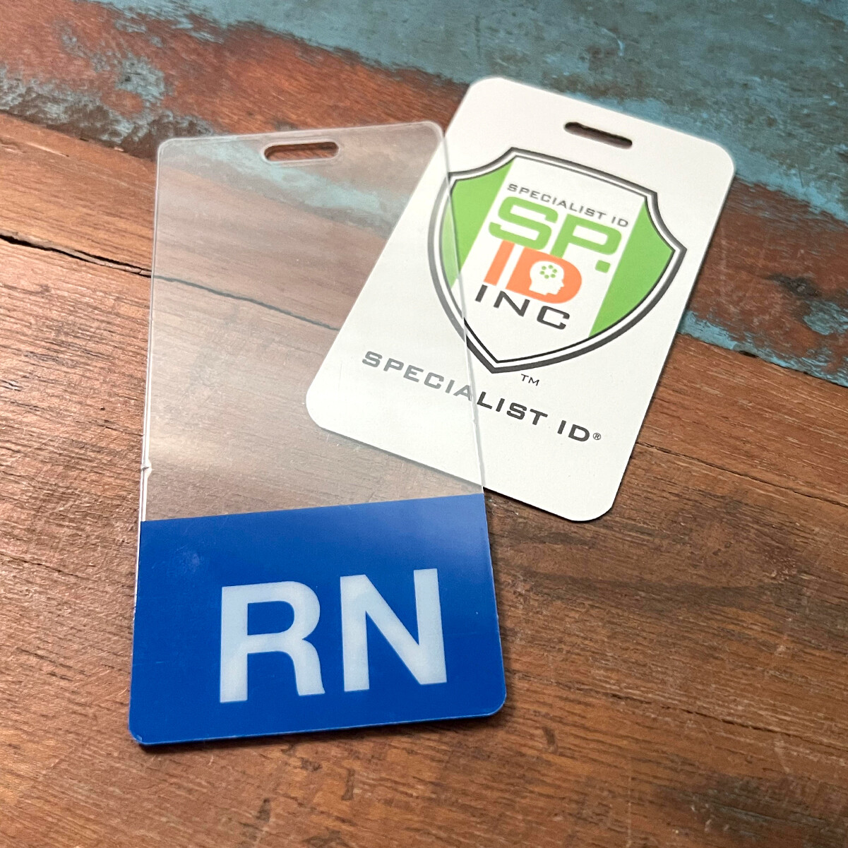 CLEAR RN Badge Buddy – Vertical – Hospital ID Card Buddies Registered Nurses