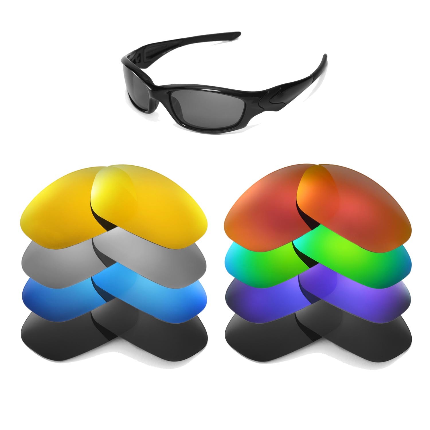 Walleva Replacement Lenses for Oakley Straight Jacket – Multiple Options