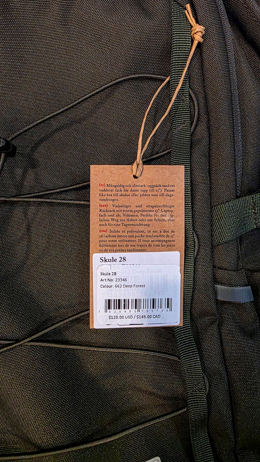 NEW – Official Fjallraven Skule 28L Backpack Deep Forest