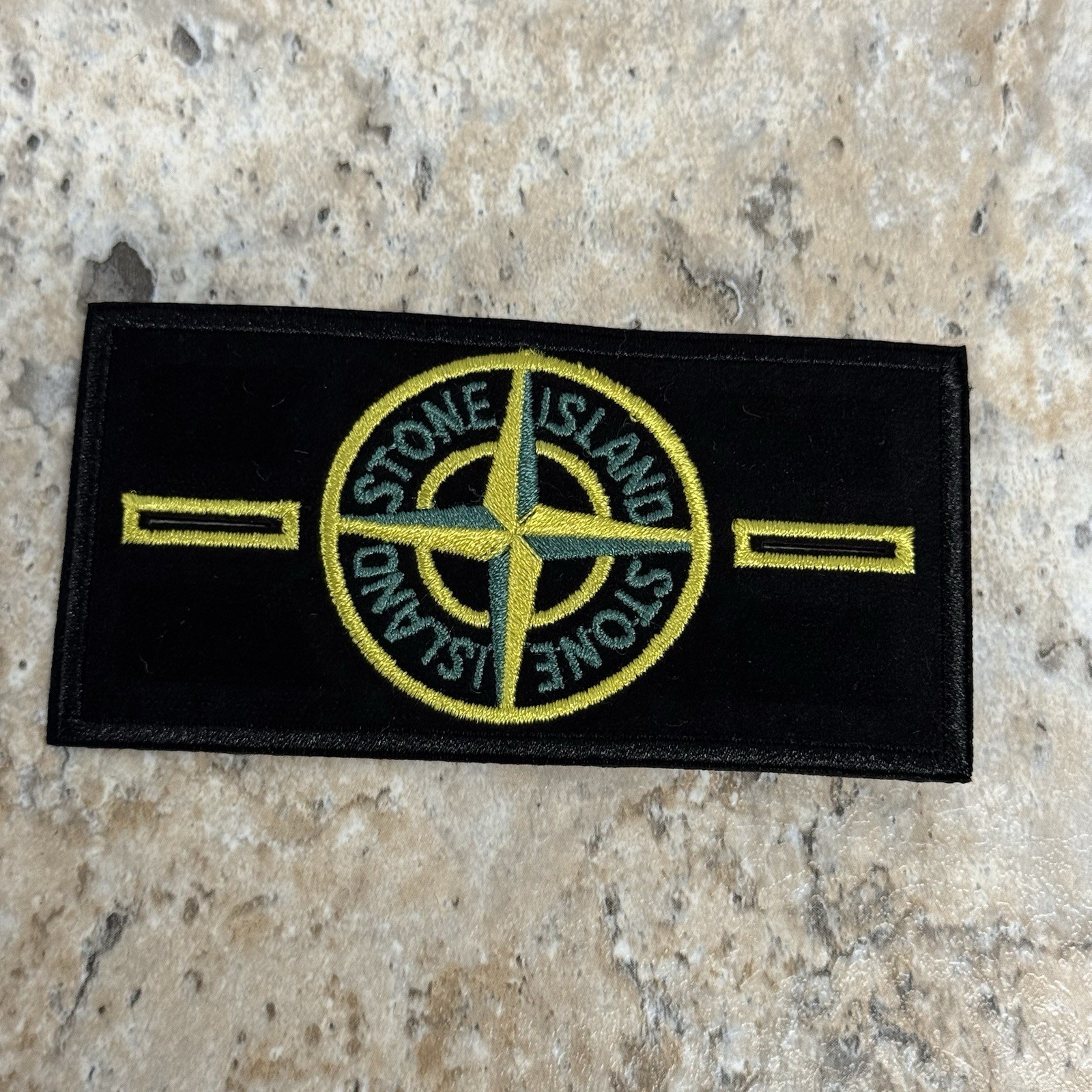 Stone Island Classic Badge Patch 2 Buttons Black