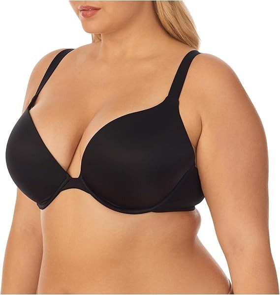 DREAMFIT Women Plus Size Full Coverage Microfiber Underwire Plunge Bra
