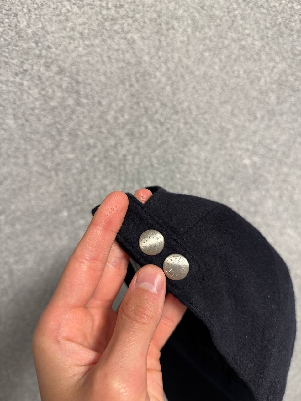 Hermès Cashmere cap, size 60, dark blue, close to black