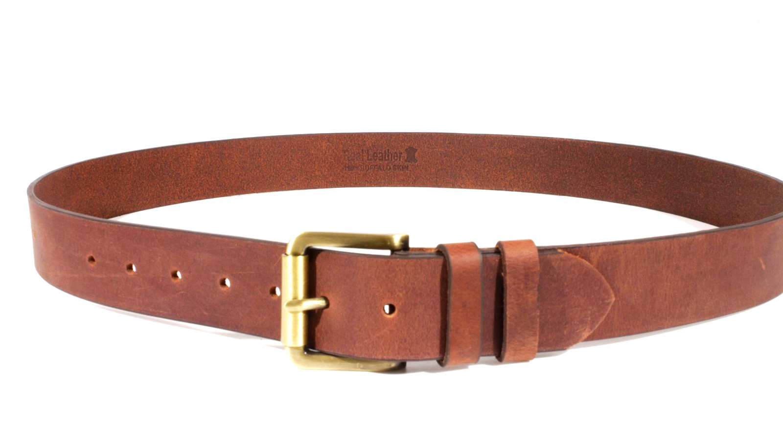 Men’s Full Grain Buffalo Leather Belt 1.5″ Heavy Duty Handmade USA Westren