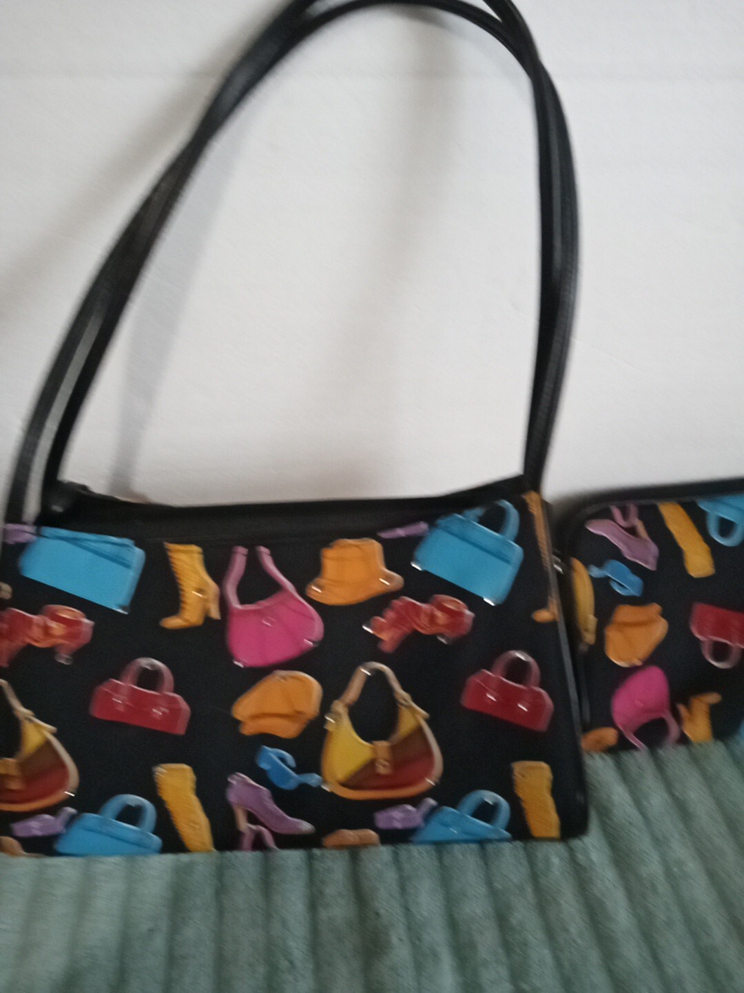 Three Piece Black Multicolored Handbag Set NWOT. Multi Color Accessories Design