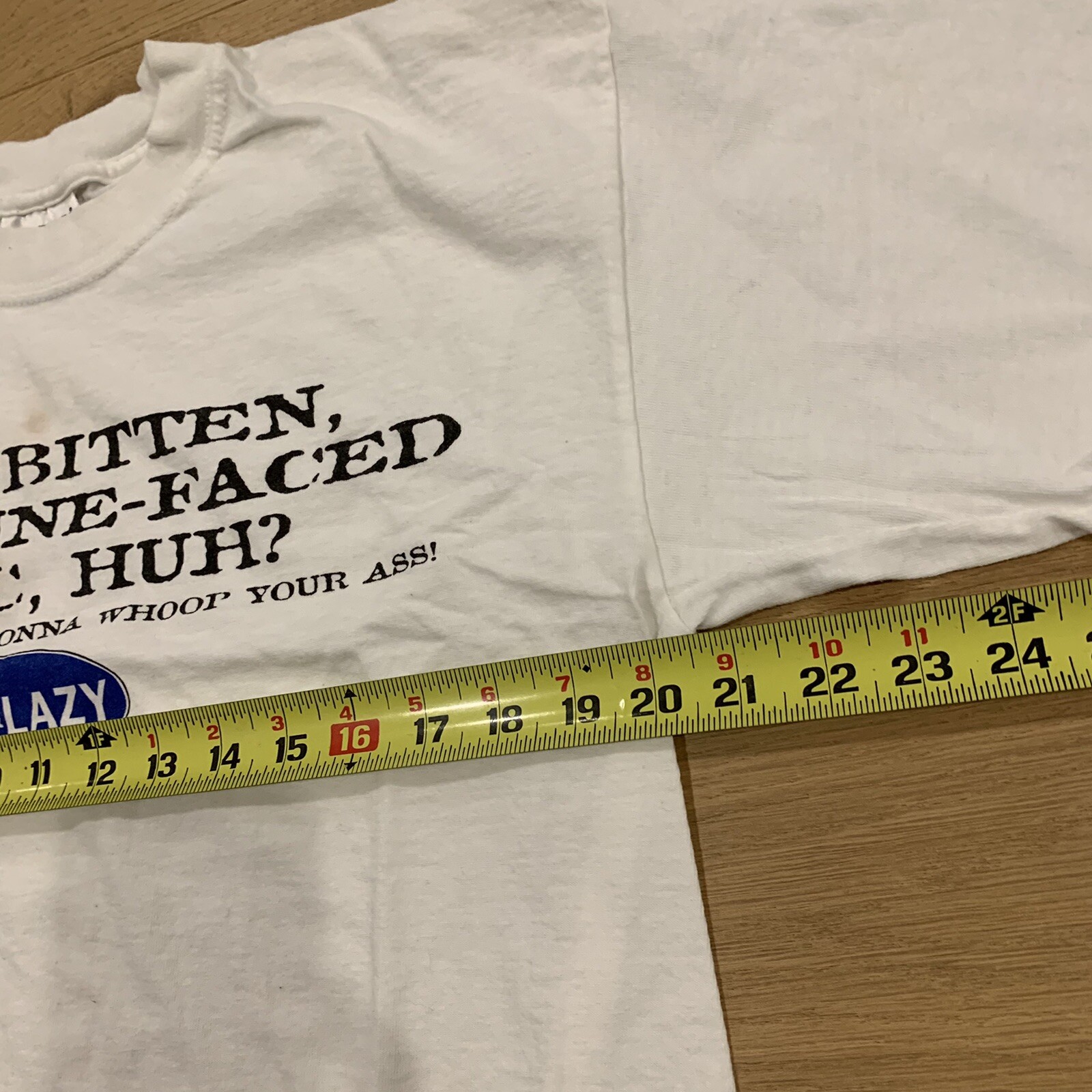 vintage 90s old and lazy comedy T-shirt old man novelty gildan heavy Large white